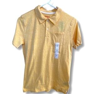Cat & Jack Boys Yellow Short Sleeve Polo Shirt Size Large NWT